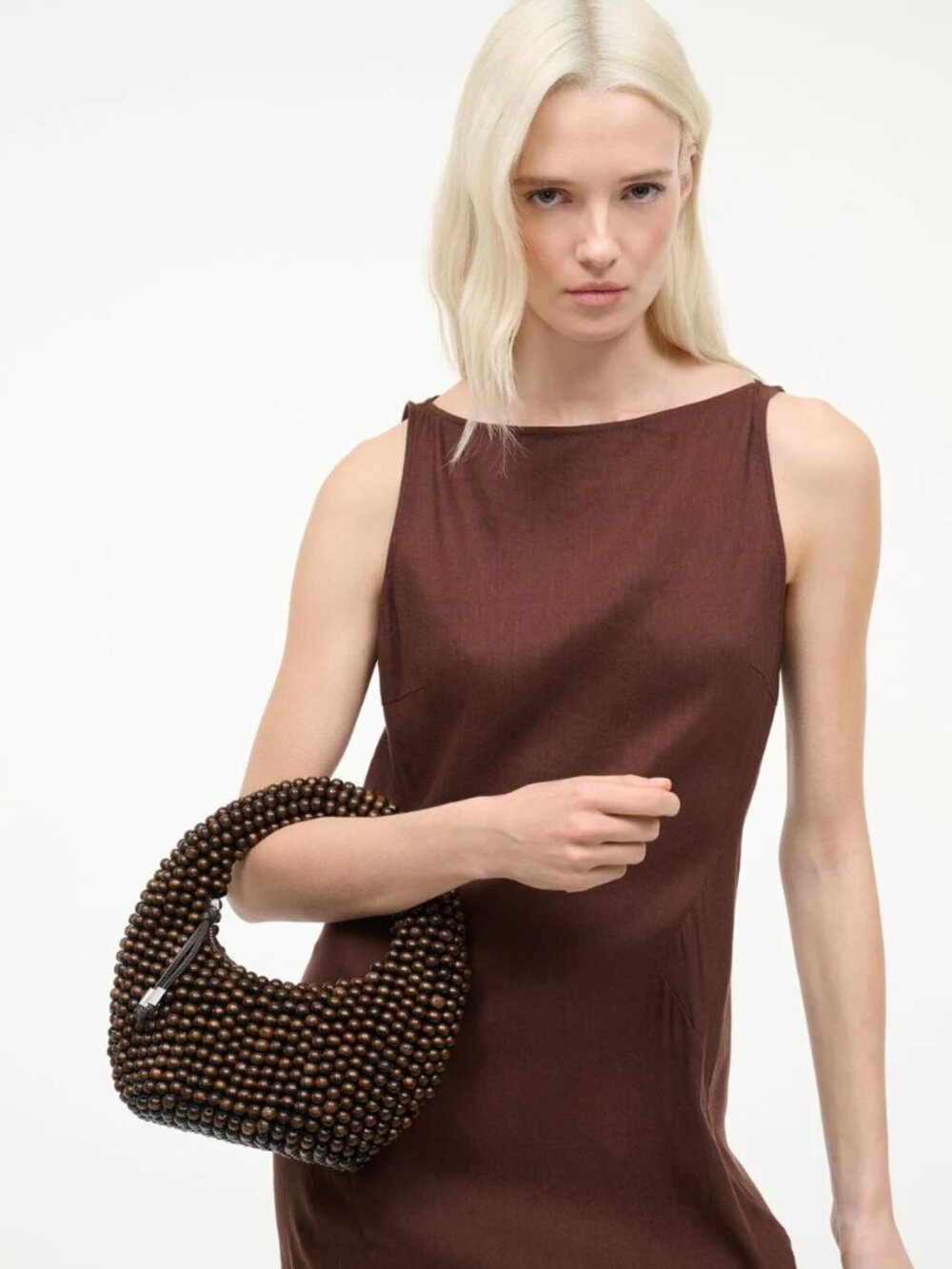 Staud Reef Bag in Dark Brown - Picture 6 of 12